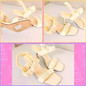 Unisa women shoes hell. Bones white,Sz M 7.5. A03